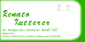 renato kutterer business card